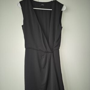 Talula Black Asymmetrical Ruched Sheath Dress